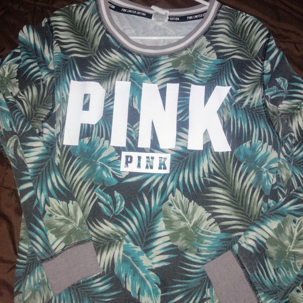 Pink multi colored sweatshirt